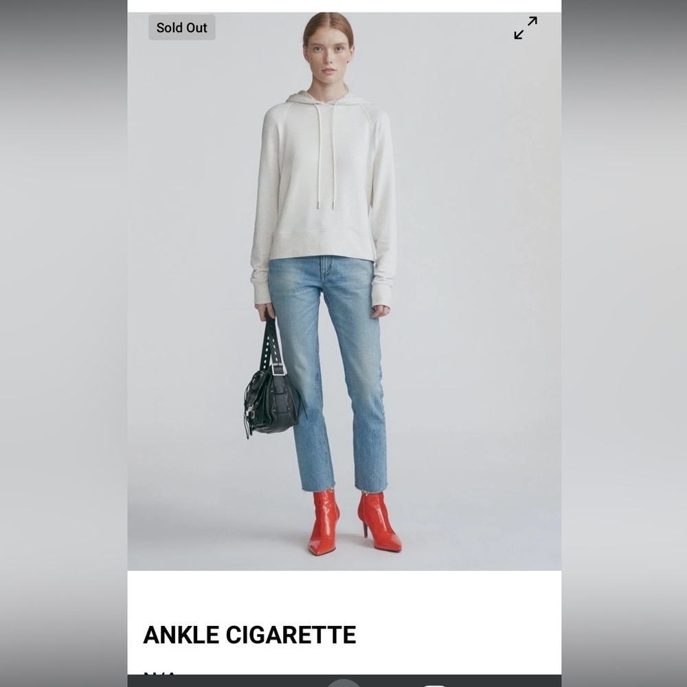 Rag & Bone Farrah Ankle Cigarette Jeans Size 28 Womens W2569I465FAR Raw Hem